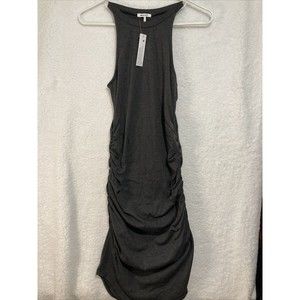 LAMade Womens Shirt Dress Size Large L Sleeveless Grey Racertop